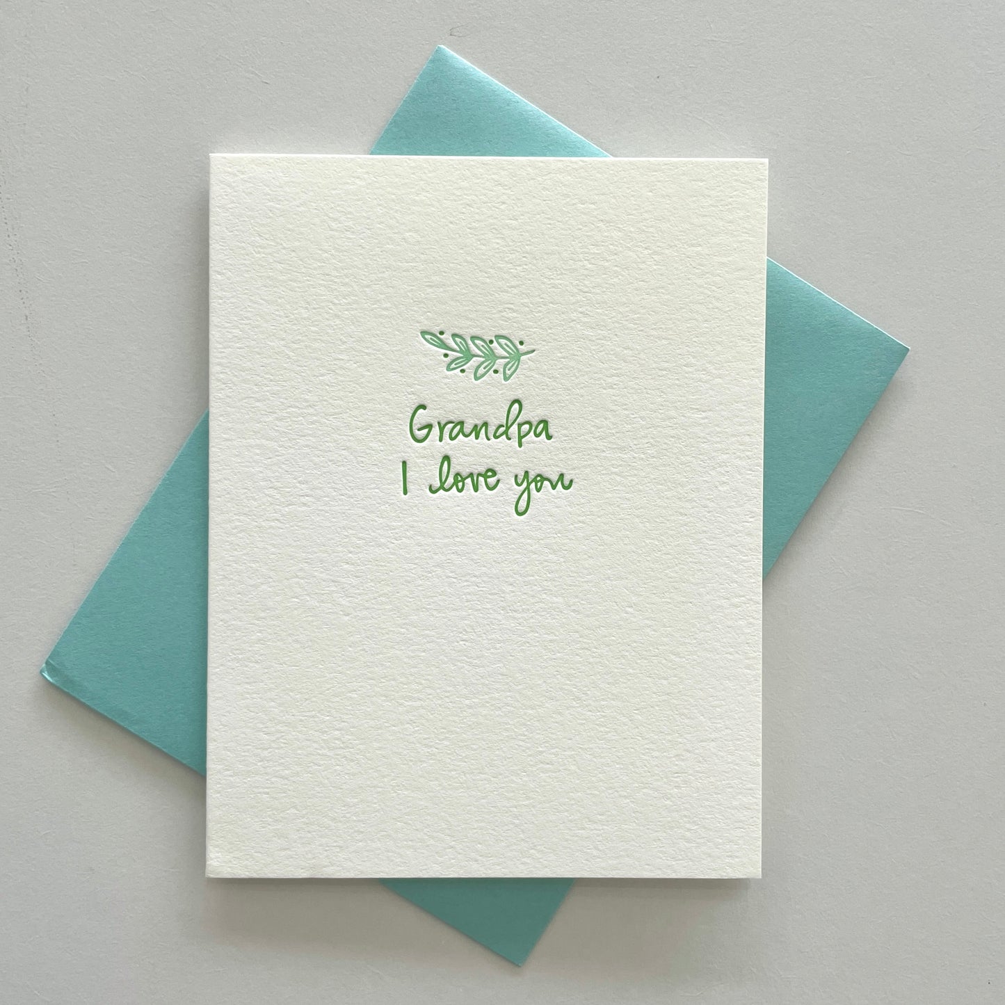 I Love You Grandpa Letterpress Greeting Card