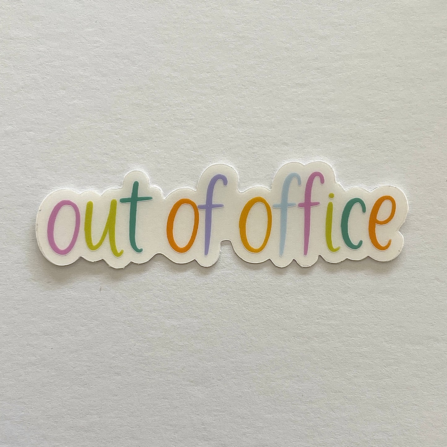 Out of Office Clear Vinyl Sticker