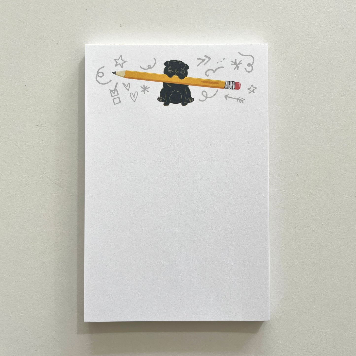 Pug And Pencil Illustrated Notepad
