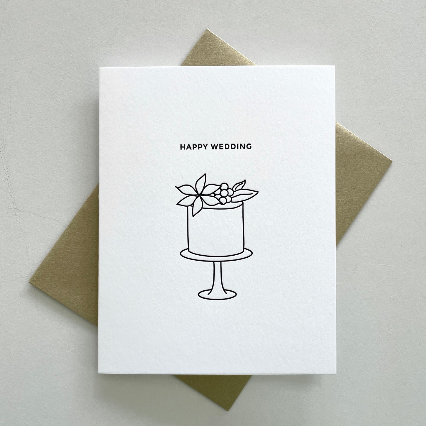 Happy Wedding Linework Greeting Card