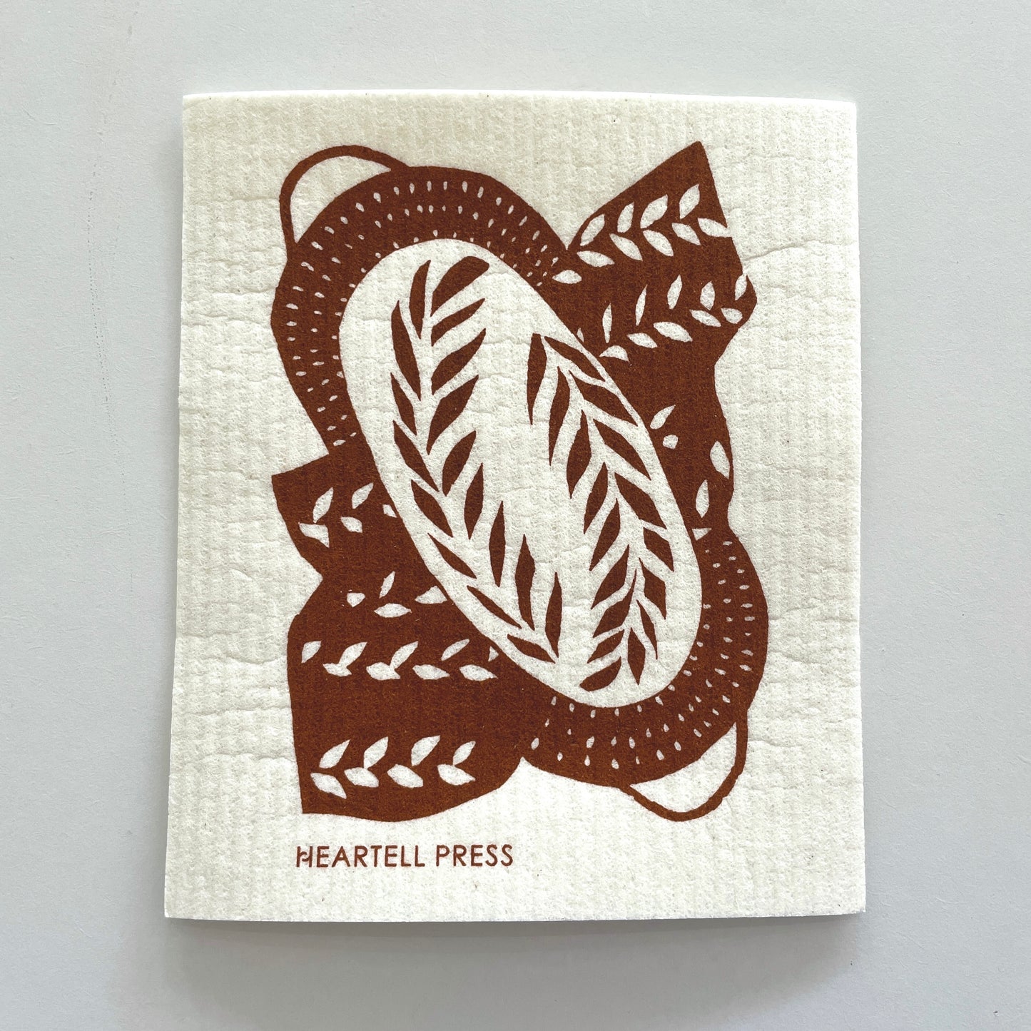 Screen Printed Swedish Dish Cloth | Bread Loaf