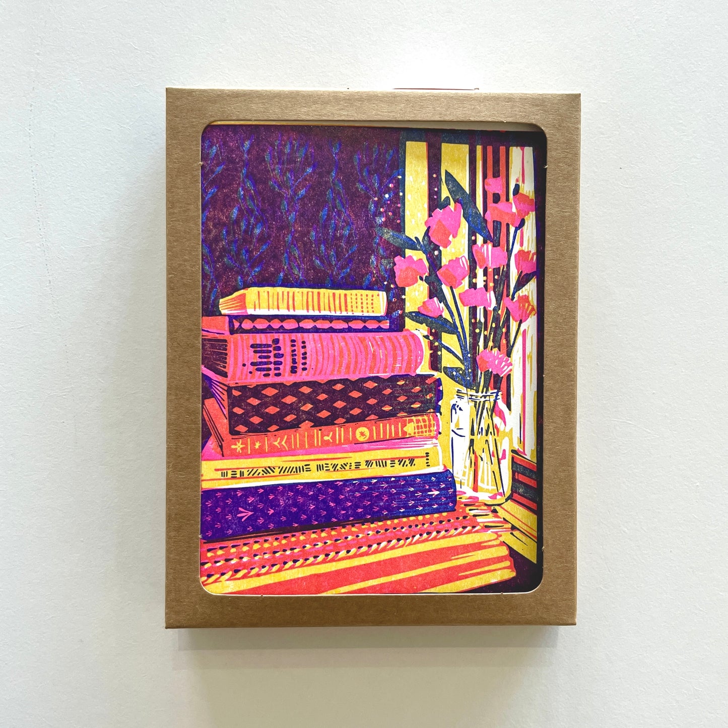 Books and Flowers Card - Boxed Set of 6