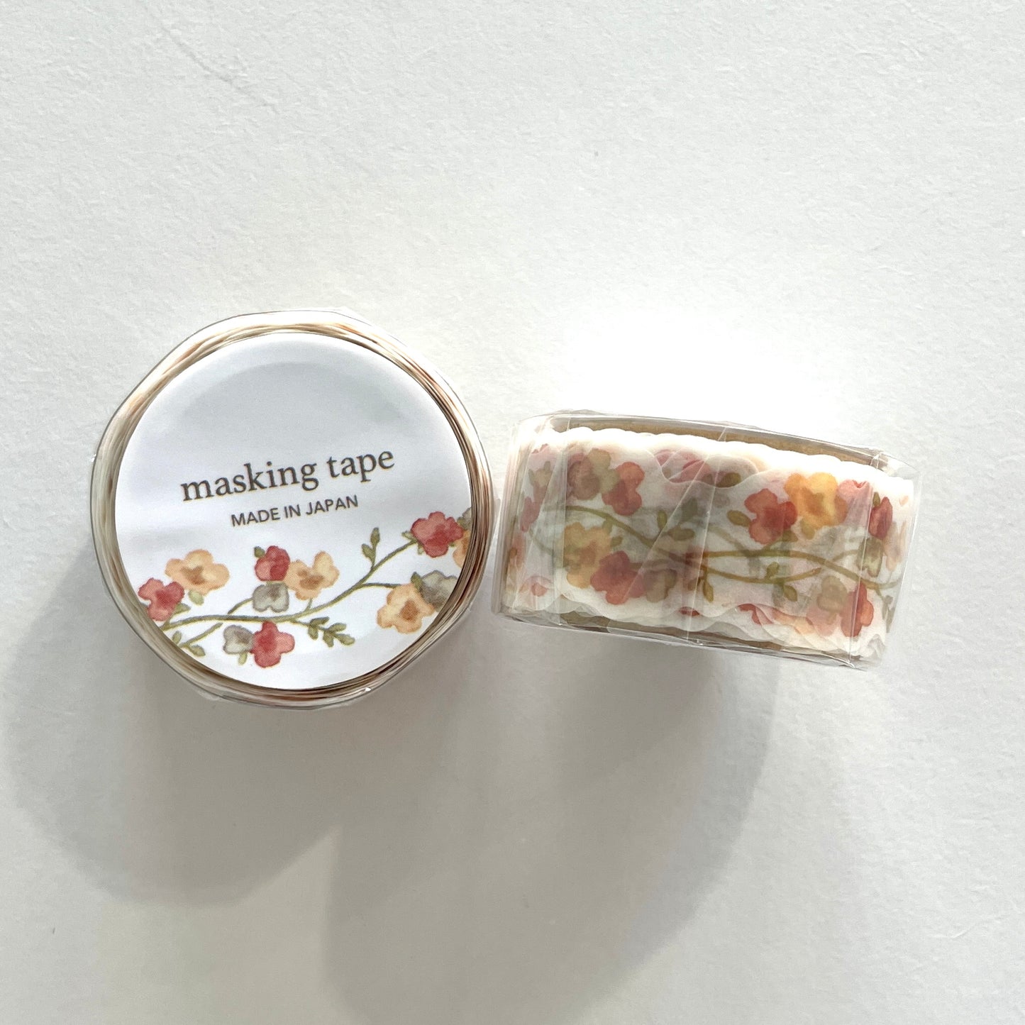 Orange Flower Die-cut Washi Tape