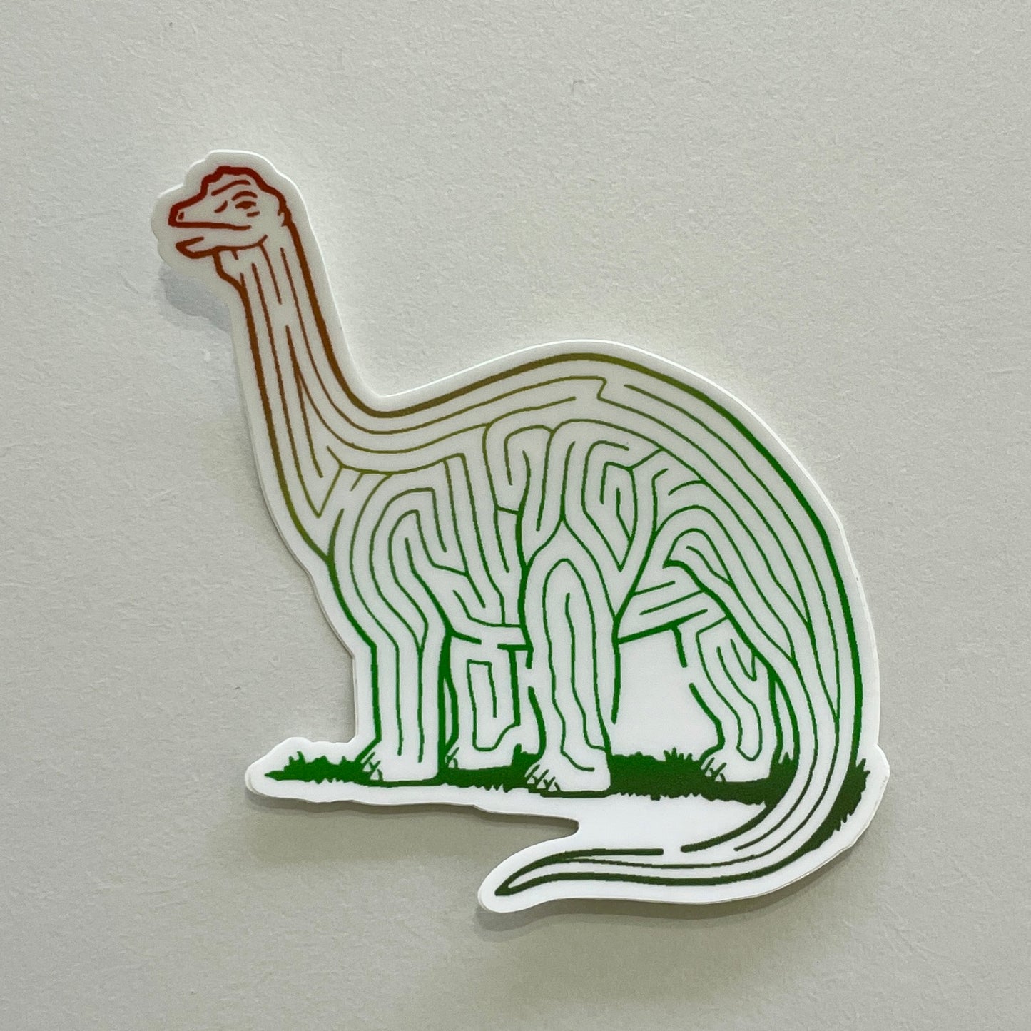 Dinosaur Maze Vinyl Sticker