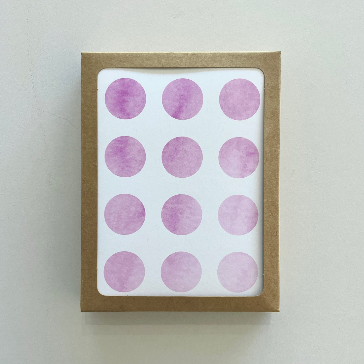 Watercolor Pink Dots Blank Greeting Card Set