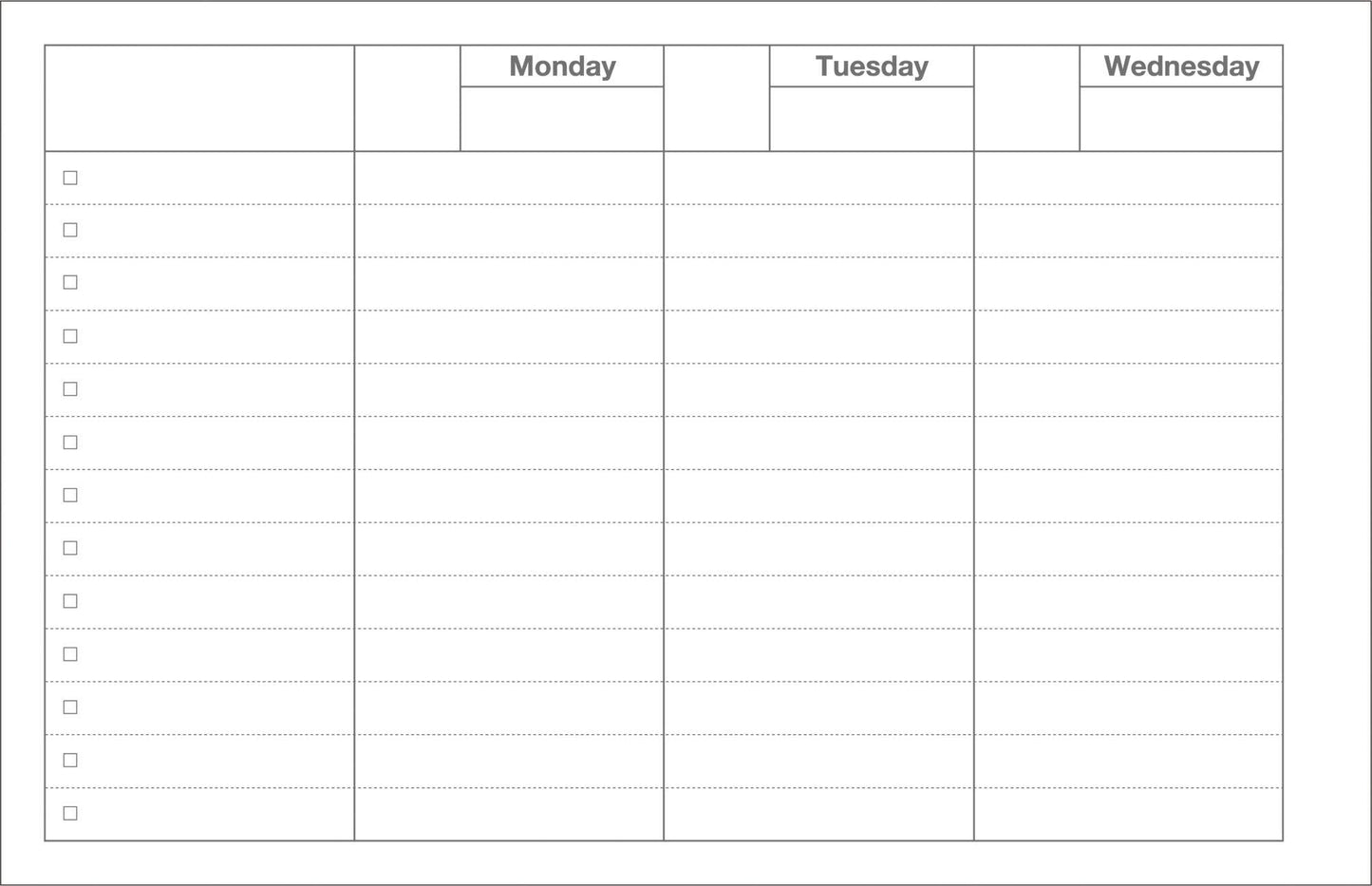 Dayfree Weekly Schedule: Craft