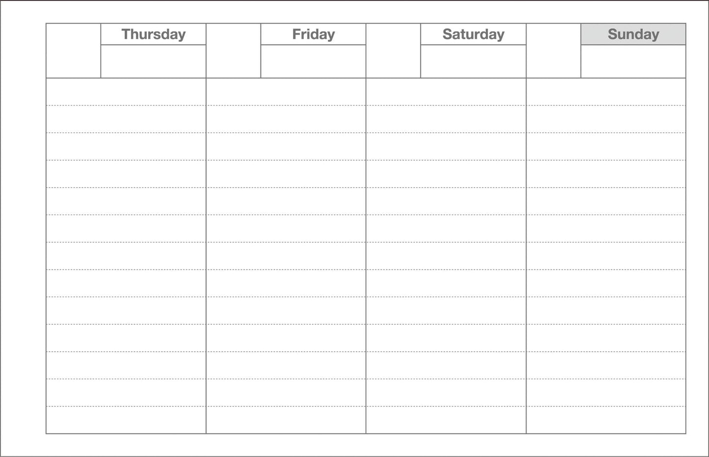 Dayfree Weekly Schedule: Craft