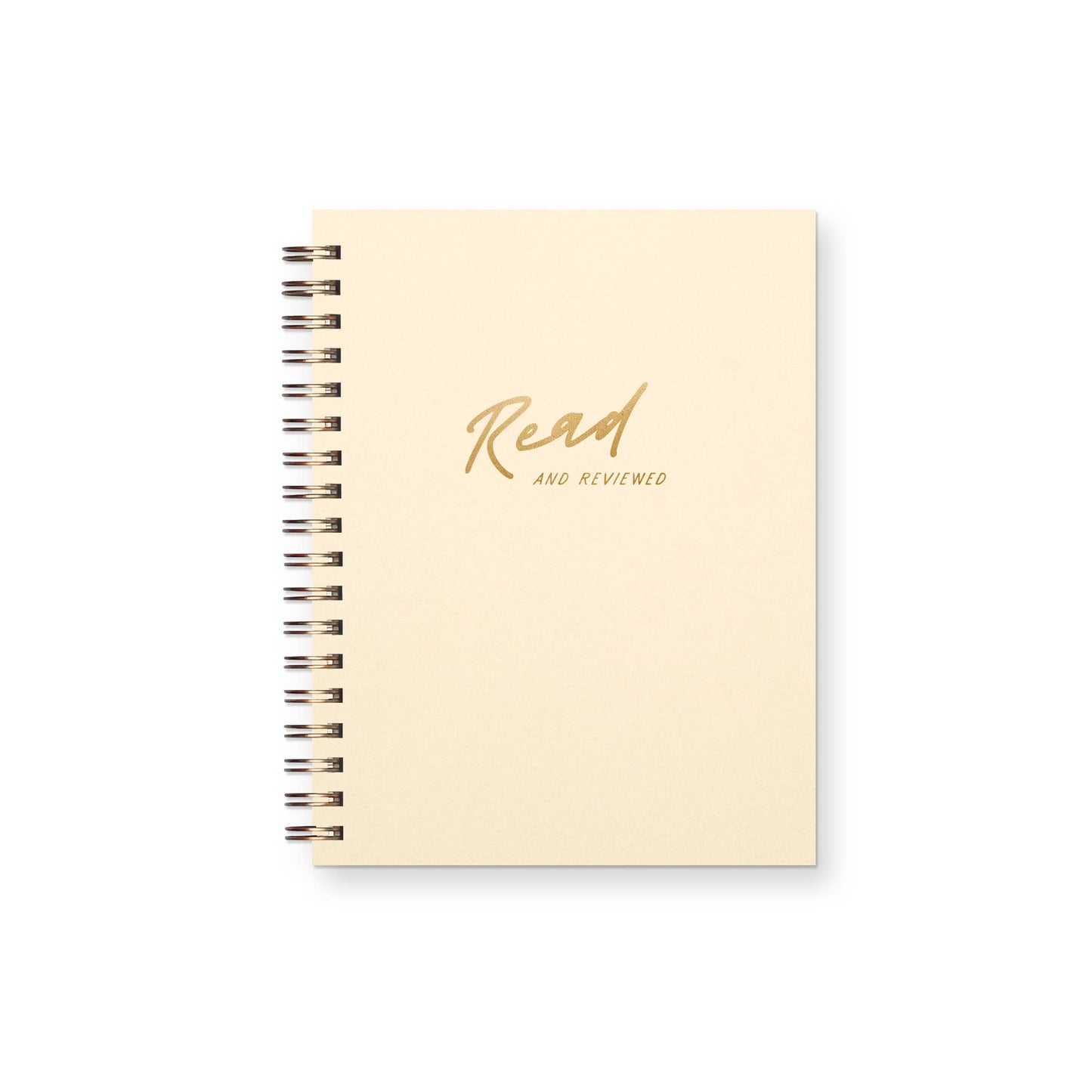 Read and Reviewed Book Log Journal: French Vanilla Cover | Gold Foil