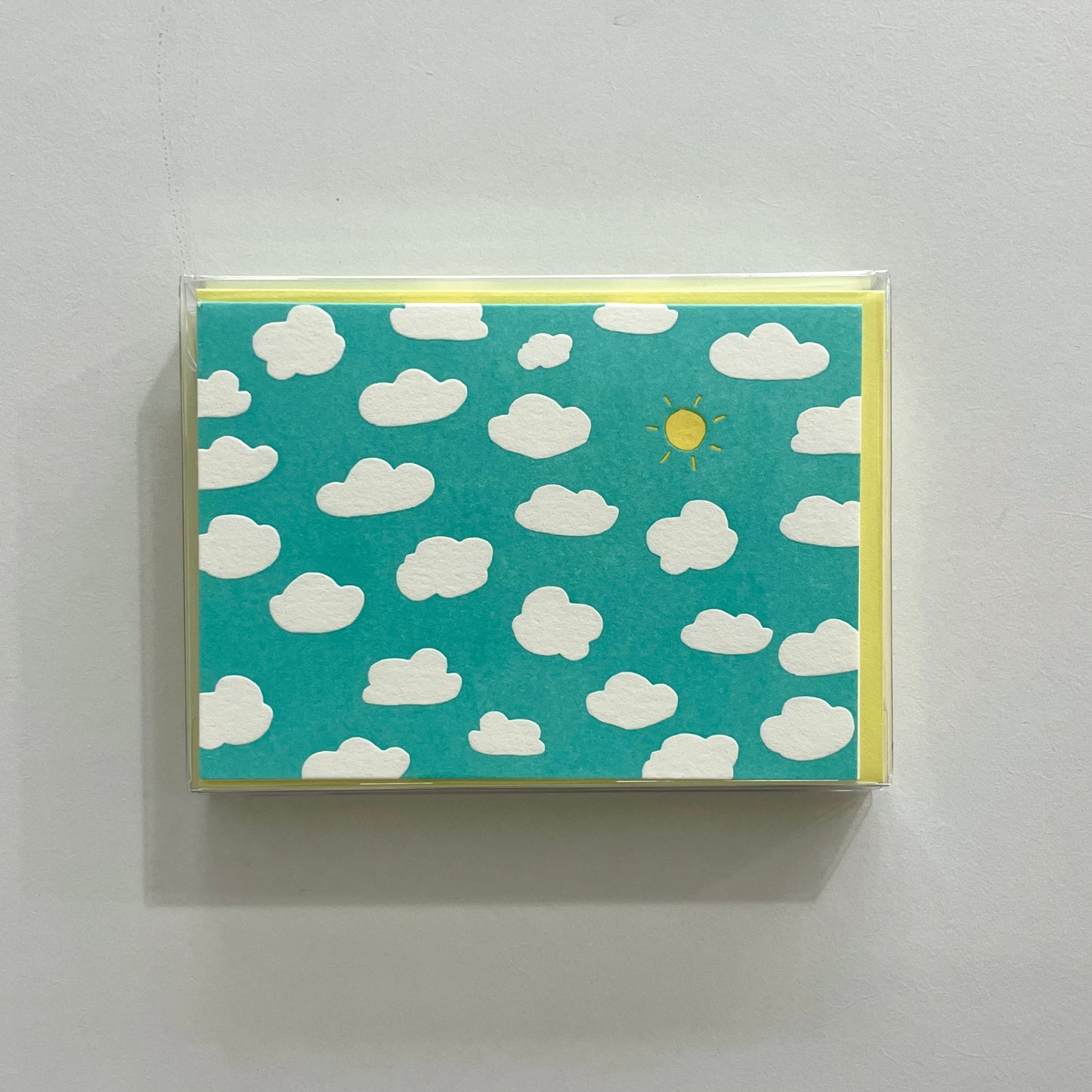 Blue Sky Pattern Letterpress Card Set