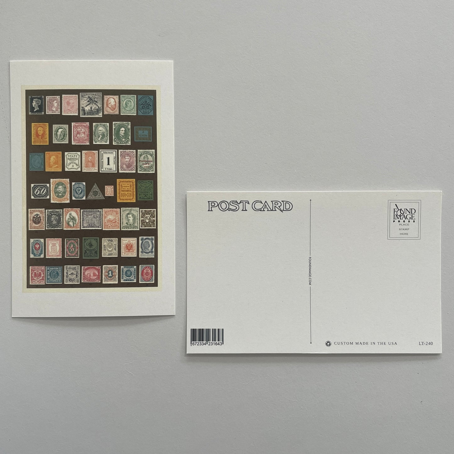Vintage Stamps Postcard