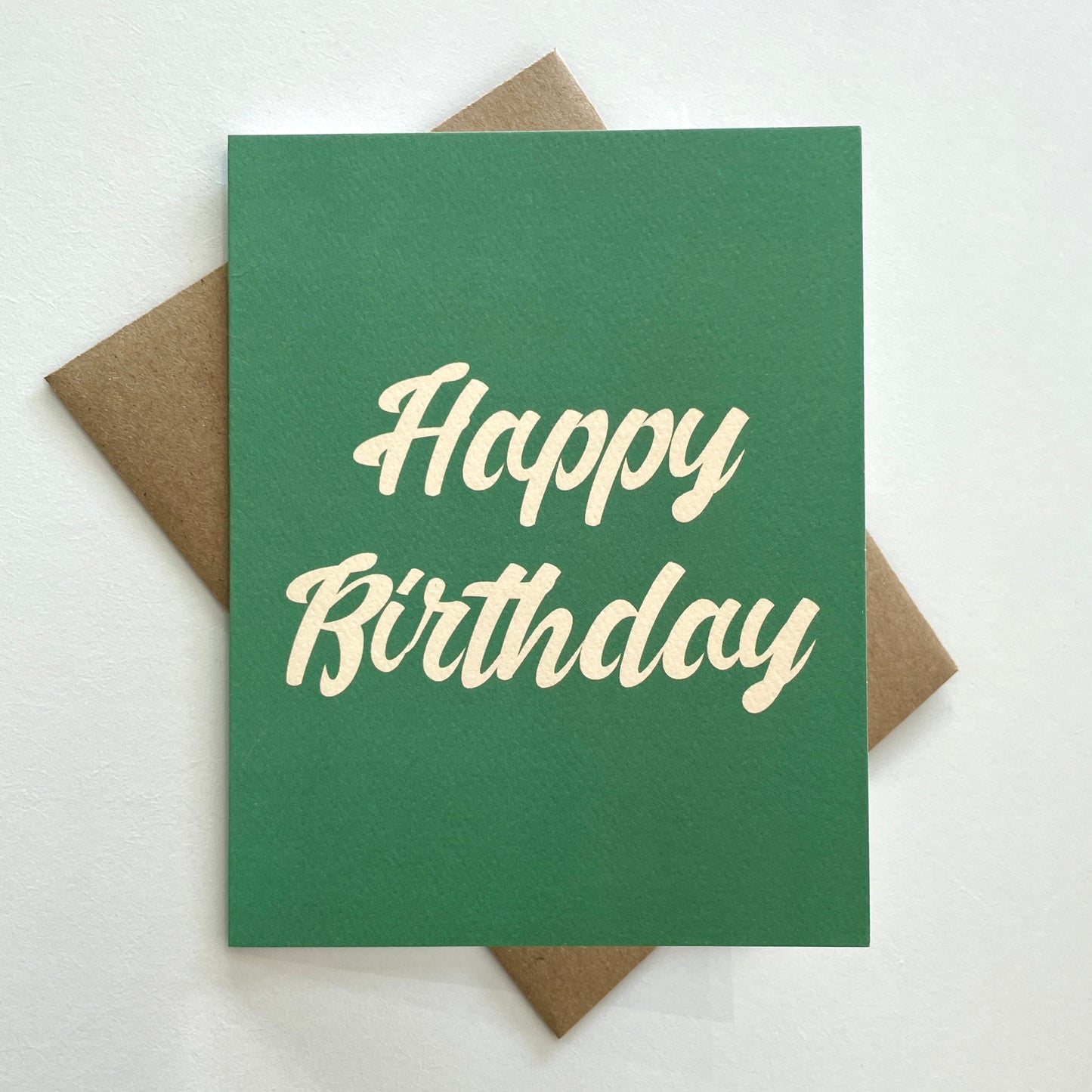 Green Happy Birthday Card
