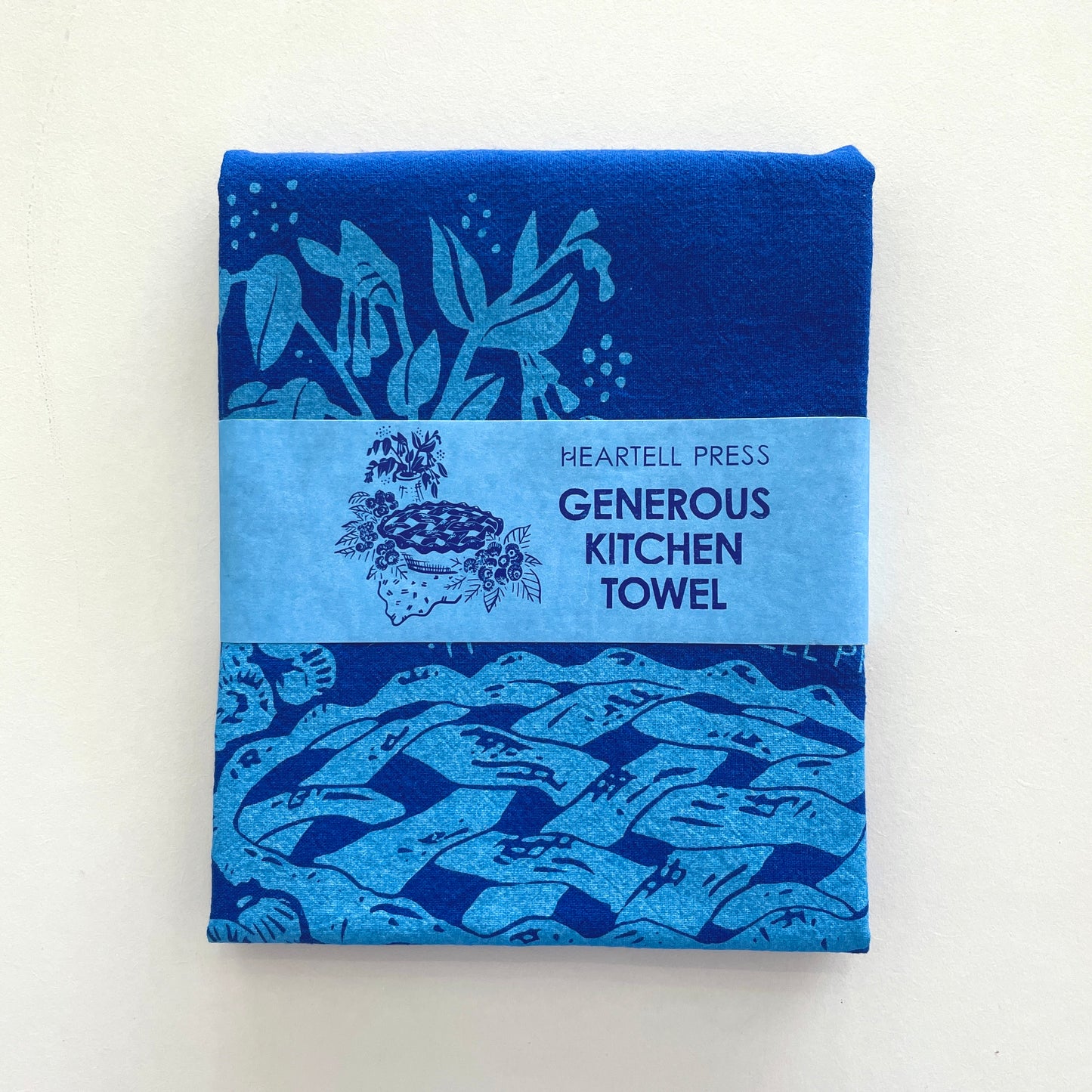 Screen Printed Blueberries Generous Kitchen Towel