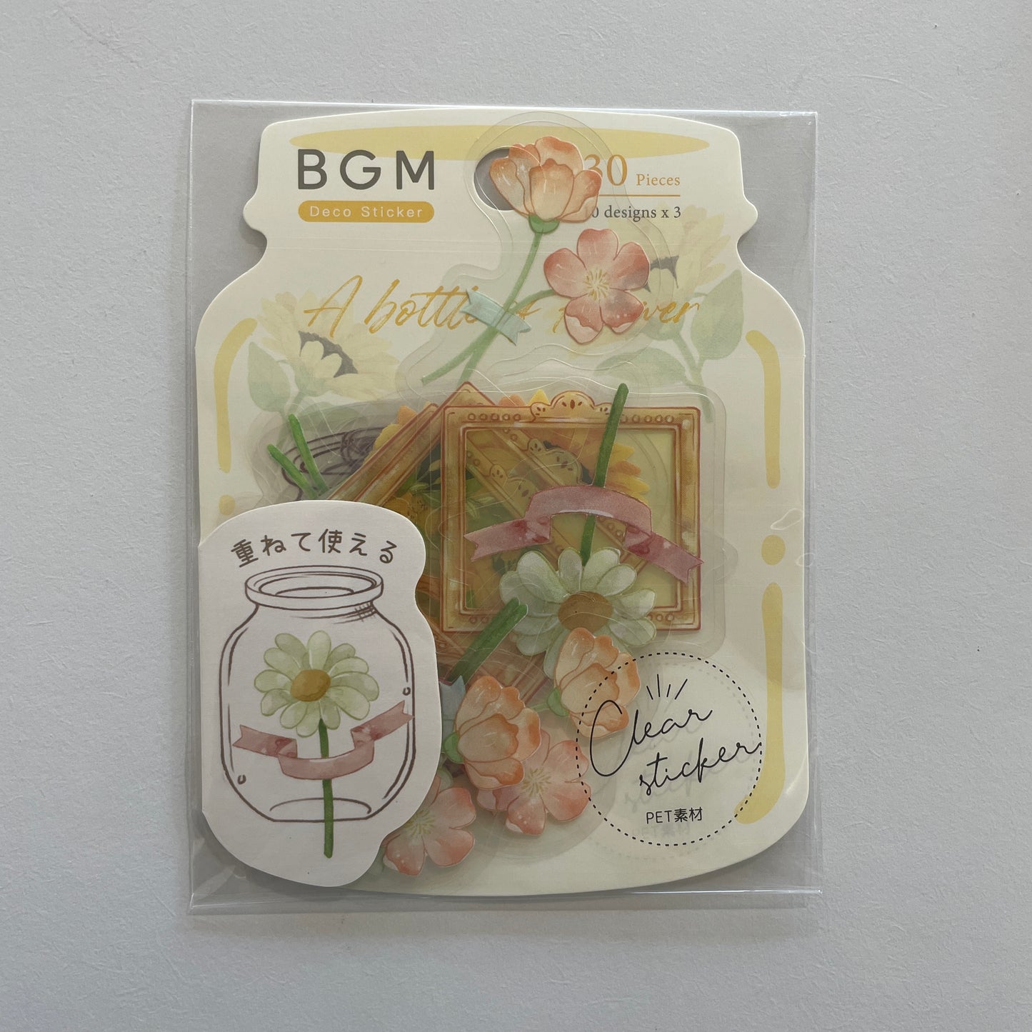 Jar Flowers Flake Sticker Pack