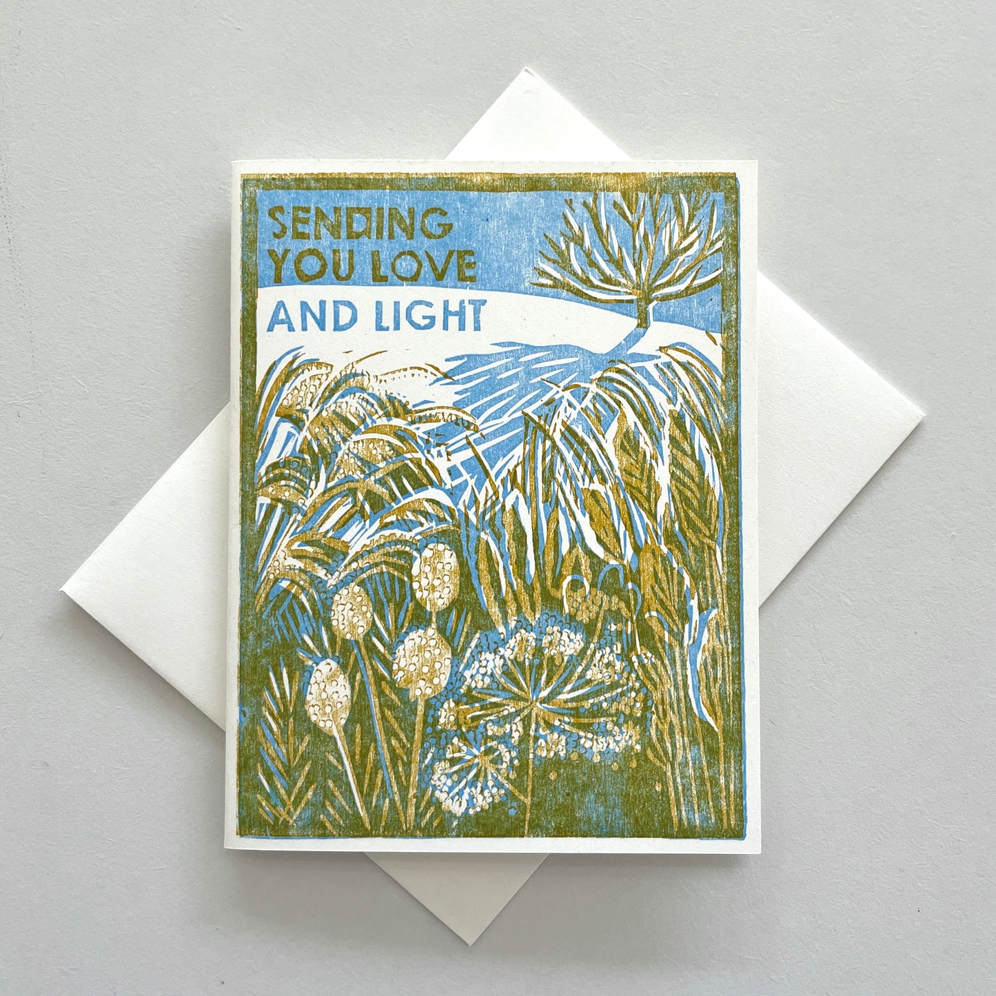 Love and Light Winter Garden Hanukkah Card