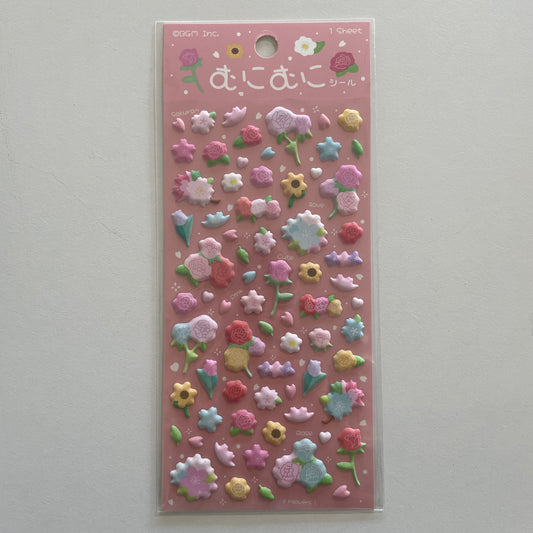 Muni Muni Puffy Planner Sticker Sheet | Pink Floral