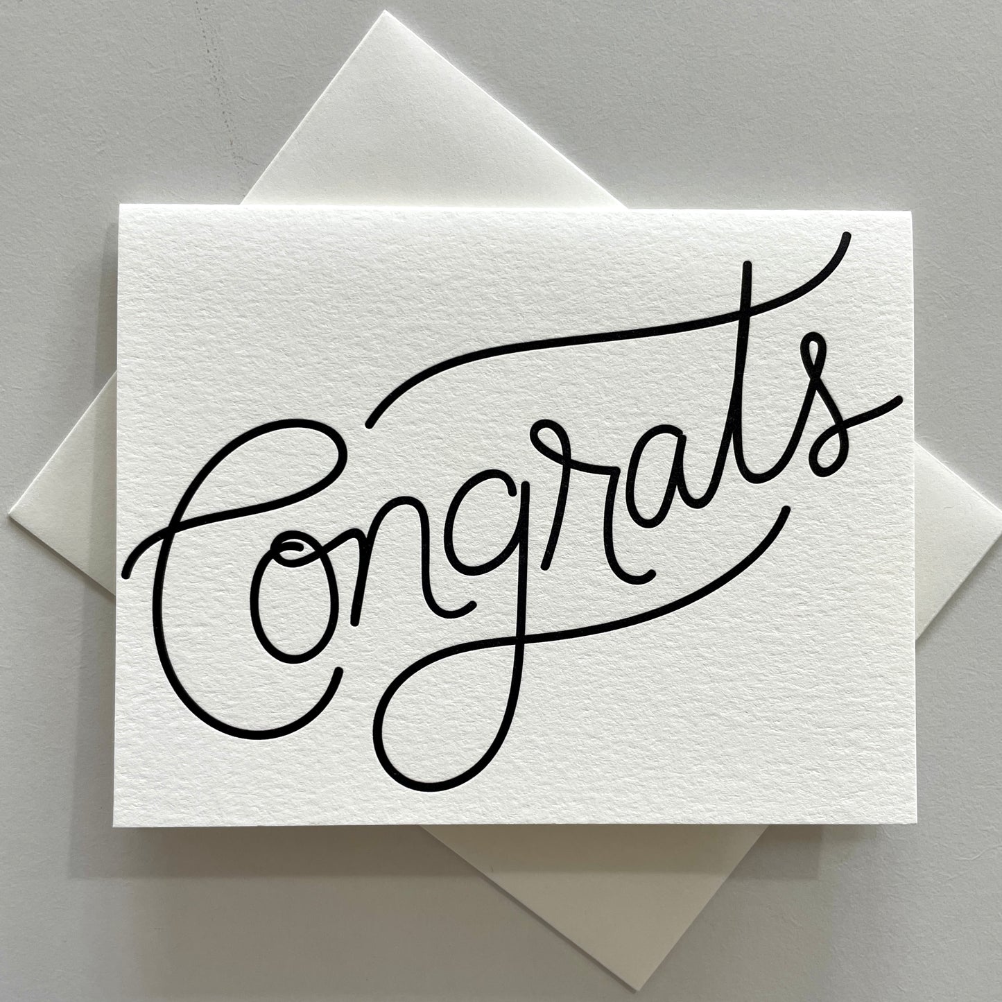 Congrats Letterpress Greeting Card