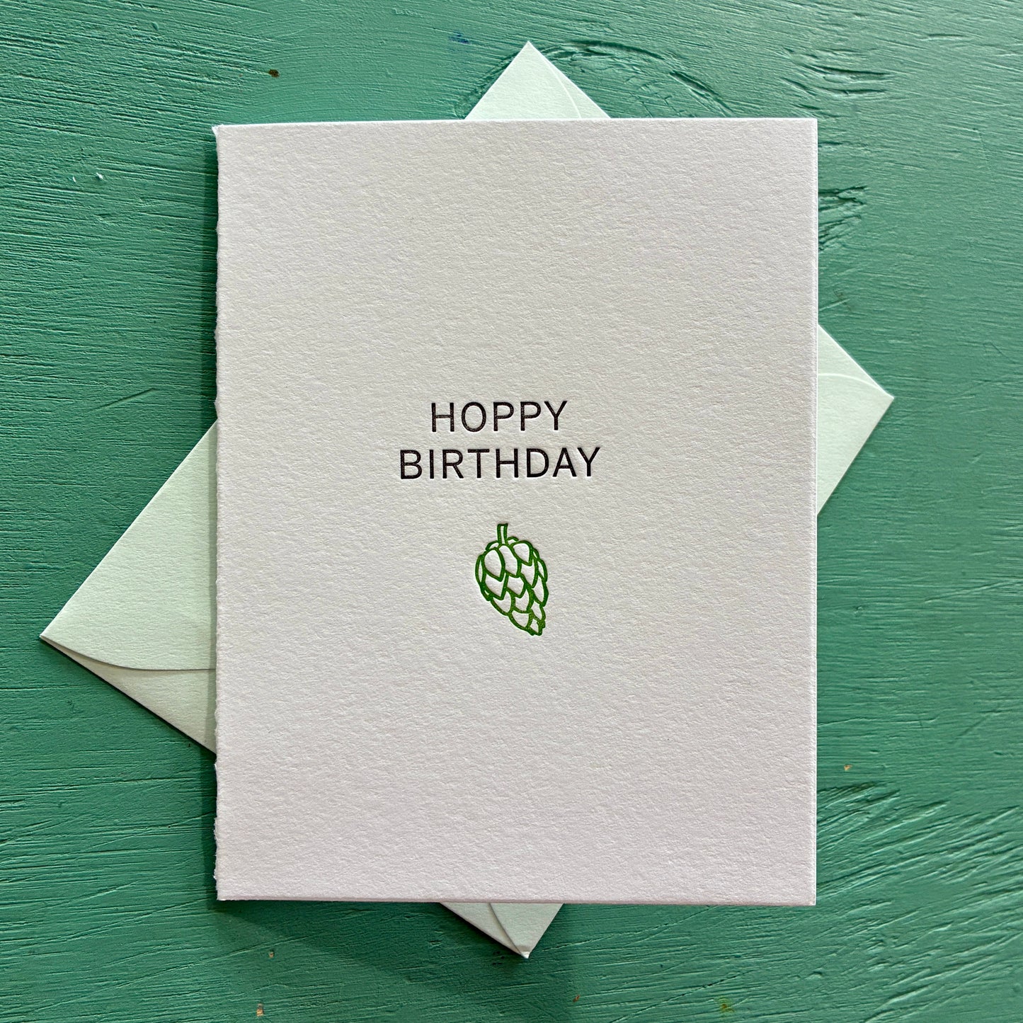 Hoppy Birthday Letterpress Greeting Card