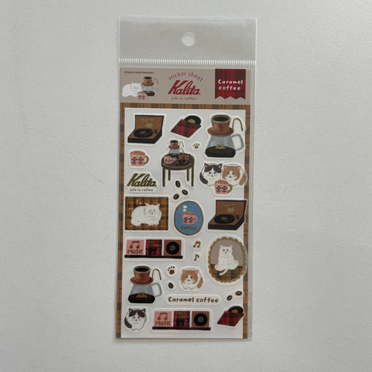 Kalita Caramel Coffee Foil Sticker Sheet