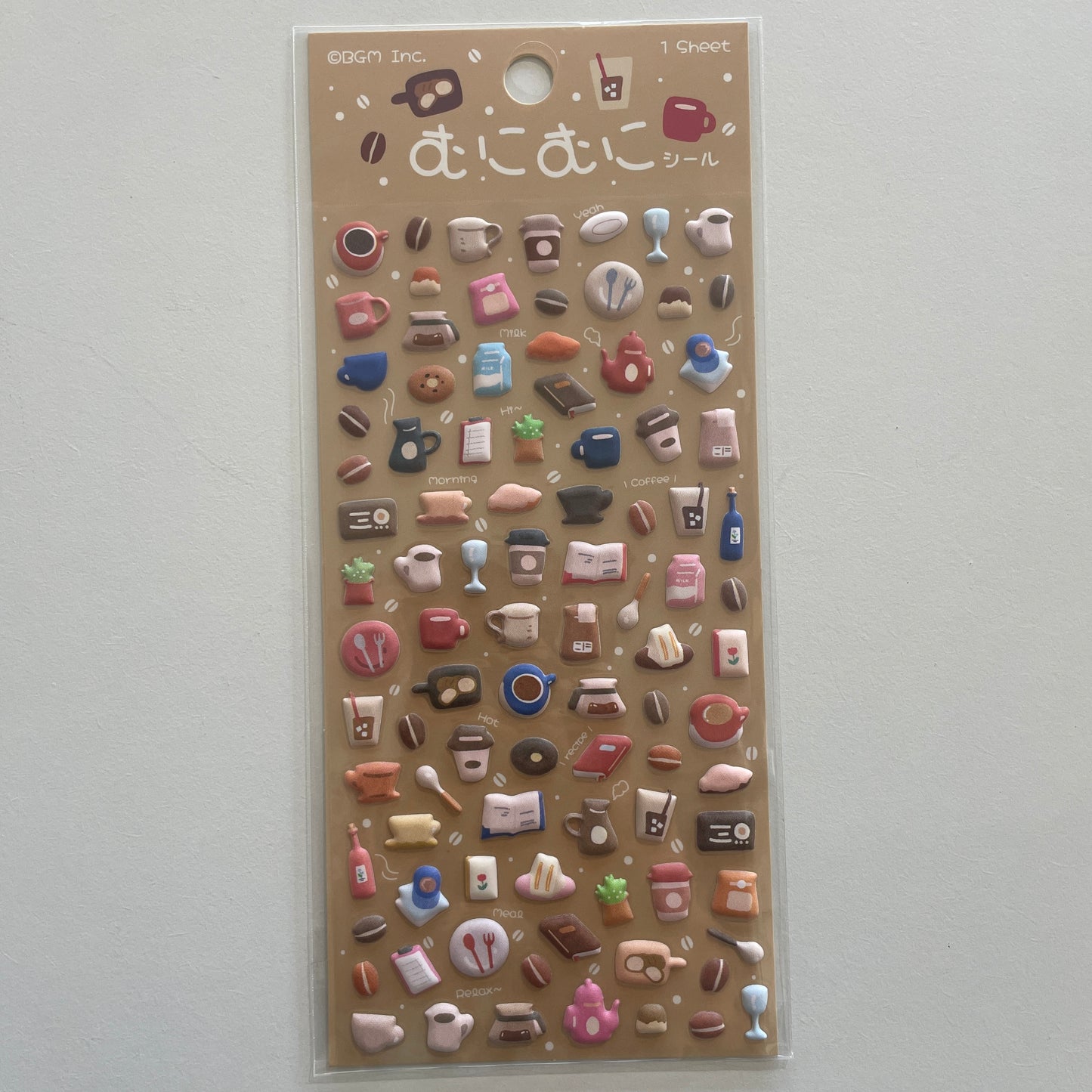 Muni Muni Puffy Planner Sticker Sheet | Cafe