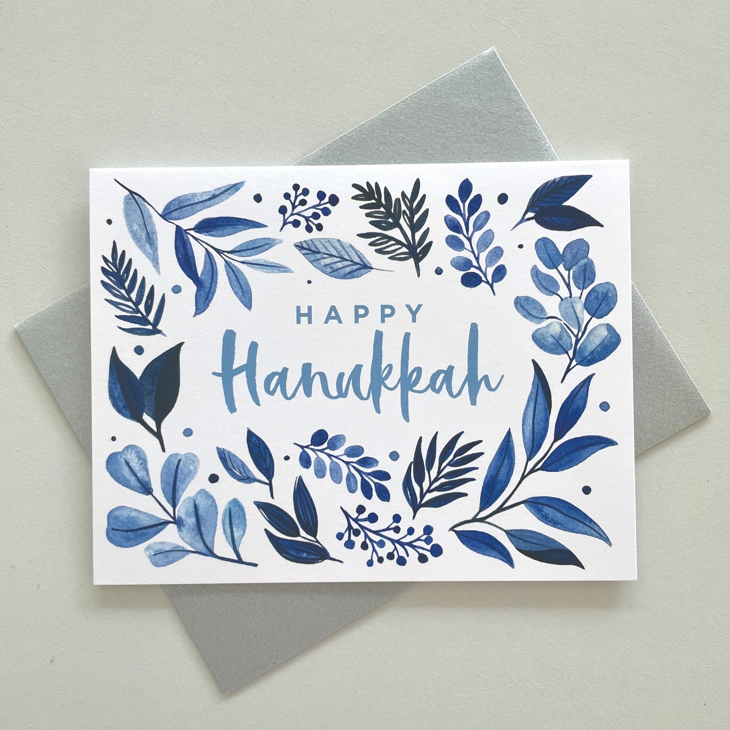 Hanukkah Foliage Greeting Card