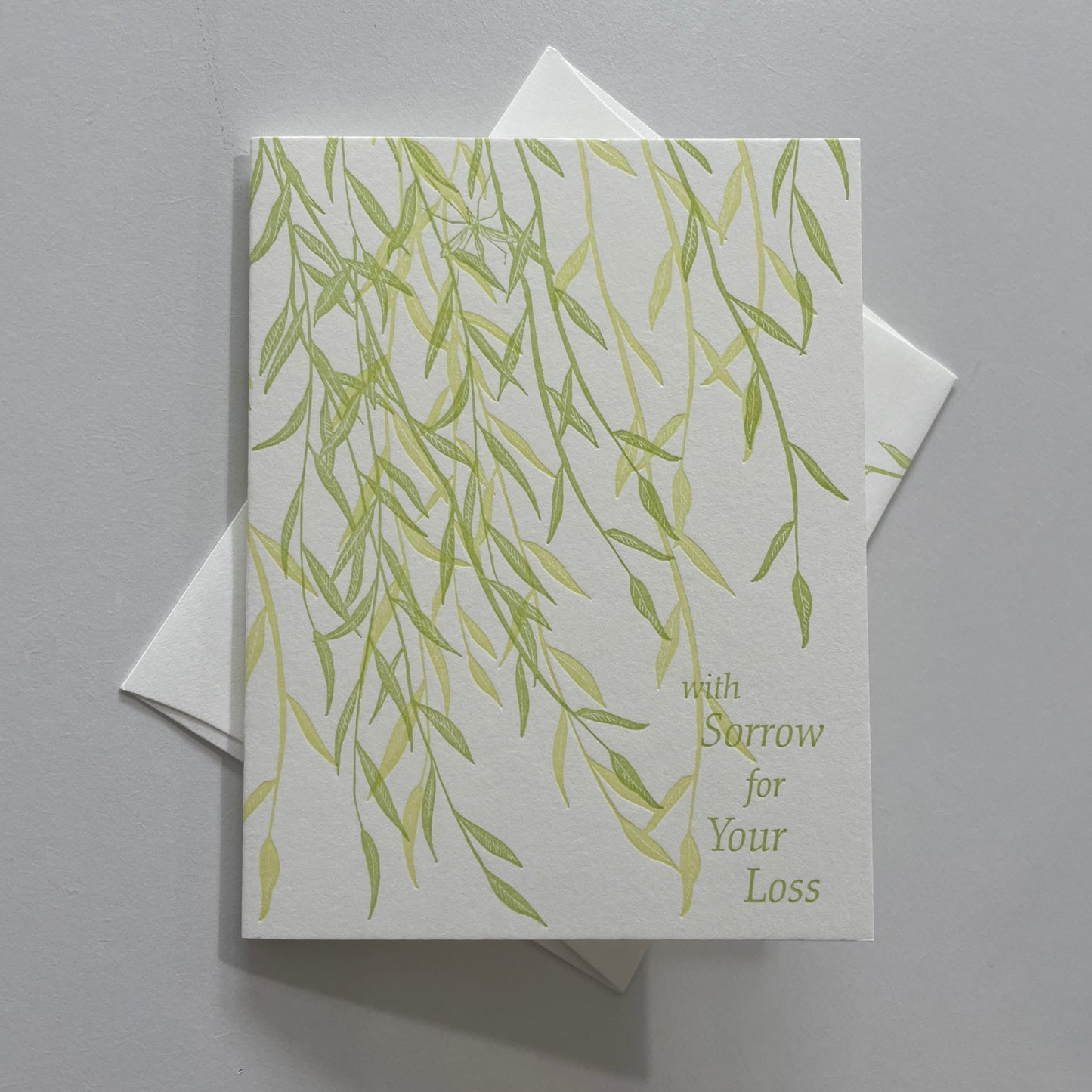Willow Sympathy Letterpress Card