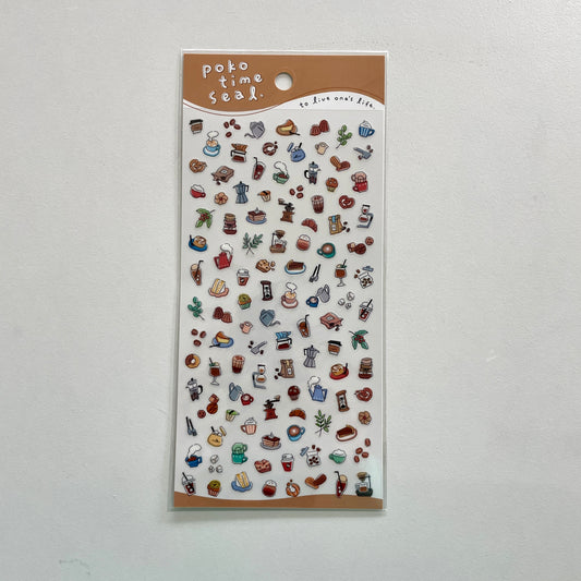 Poko Time Seal Coffee Sticker Sheet