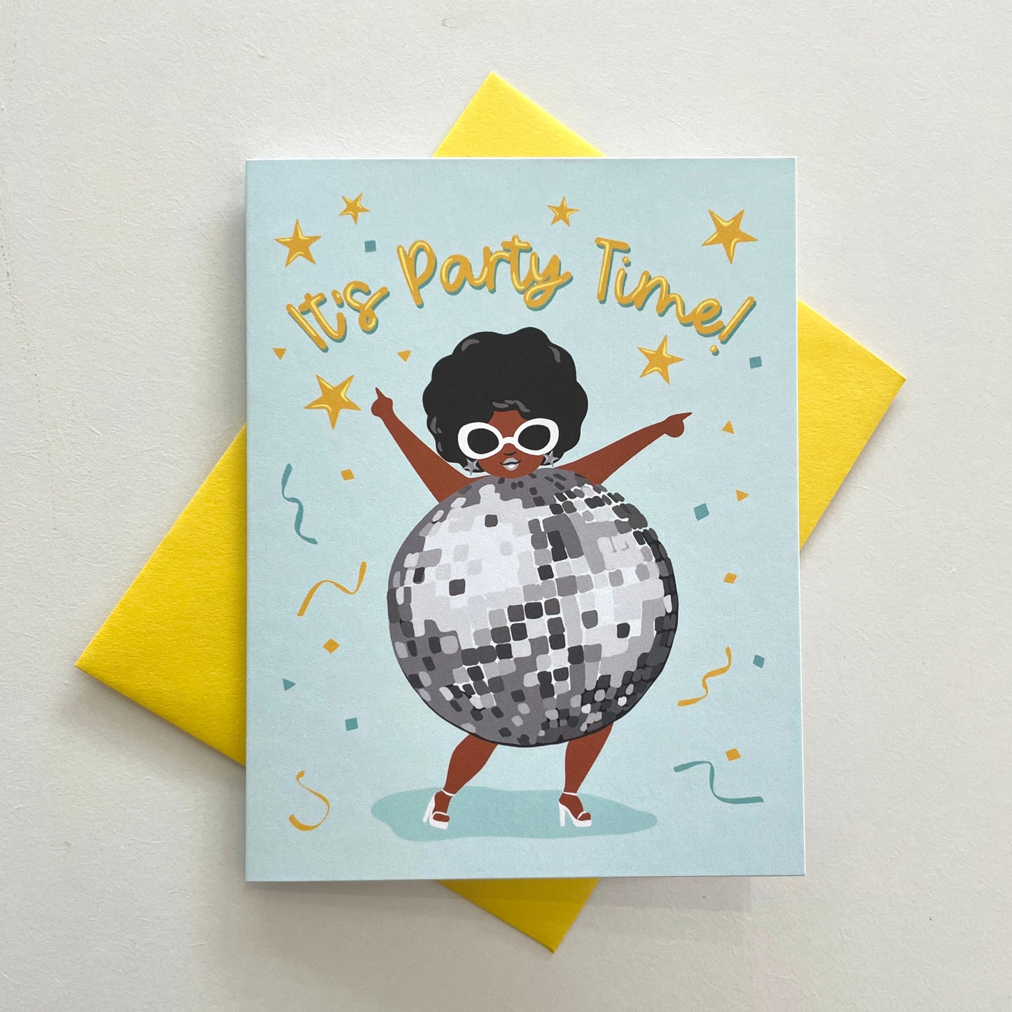 Disco Ball Girl Party Birthday Card