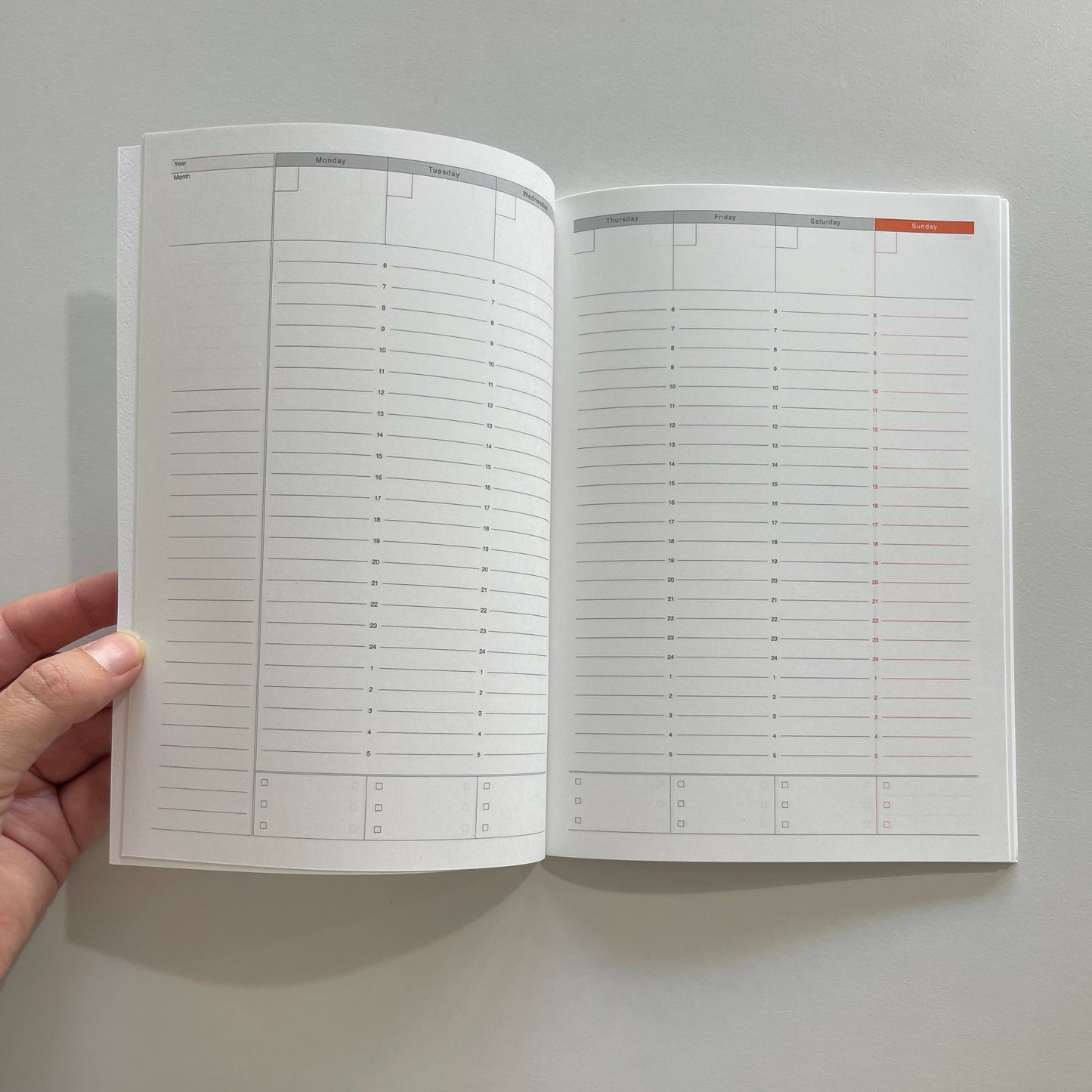 Luddite Weekly Planner Vertical Type
