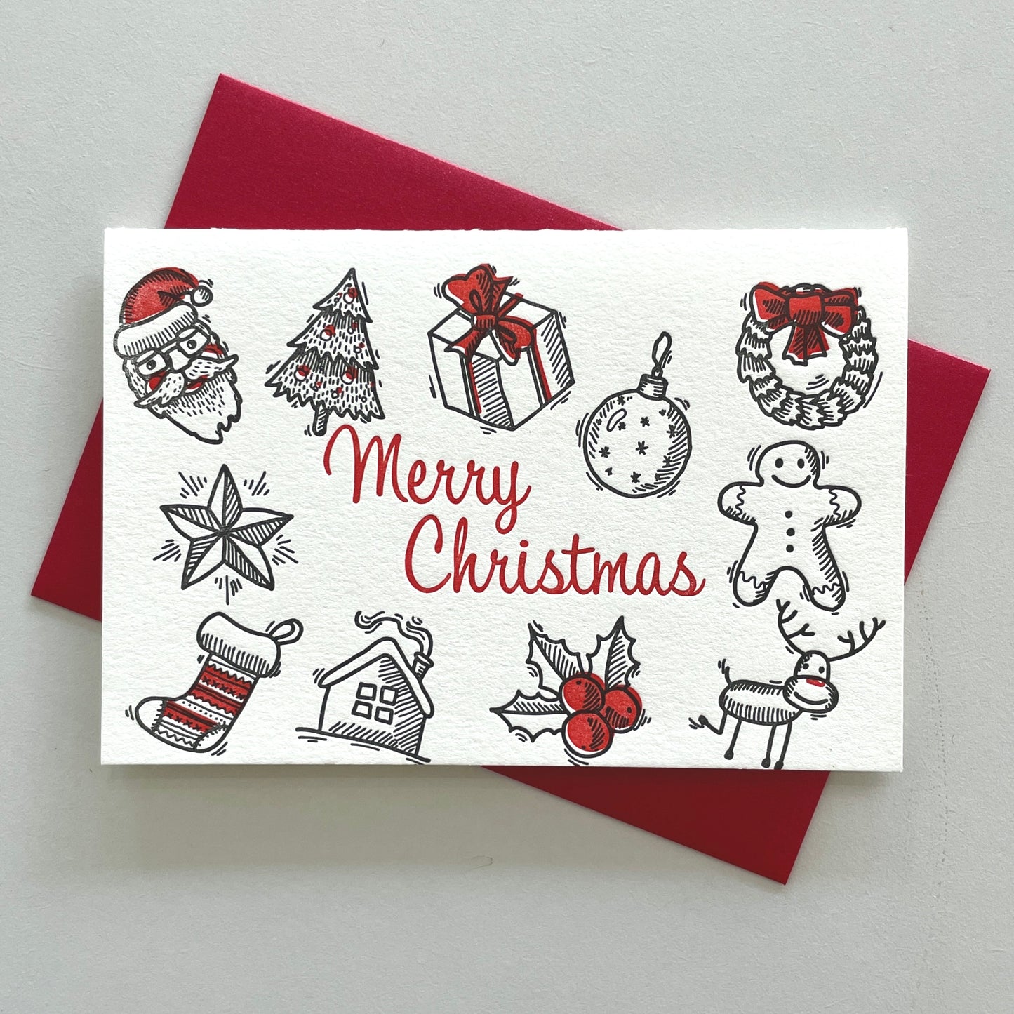 Merry Christmas Letterpressed Card