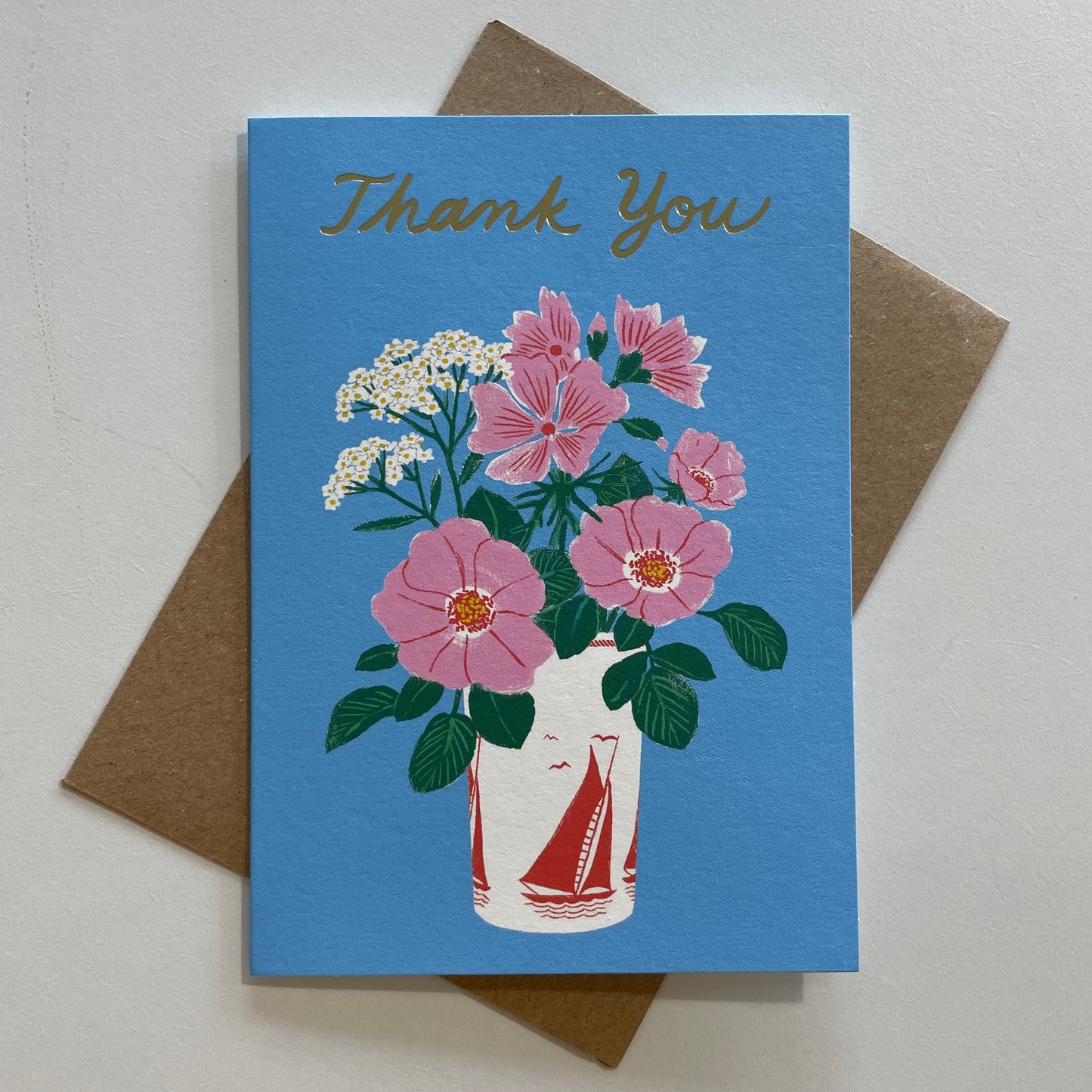 Thank You Flower Vase Greeting Card