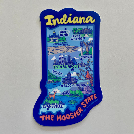 The Hoosier State Vinyl Sticker