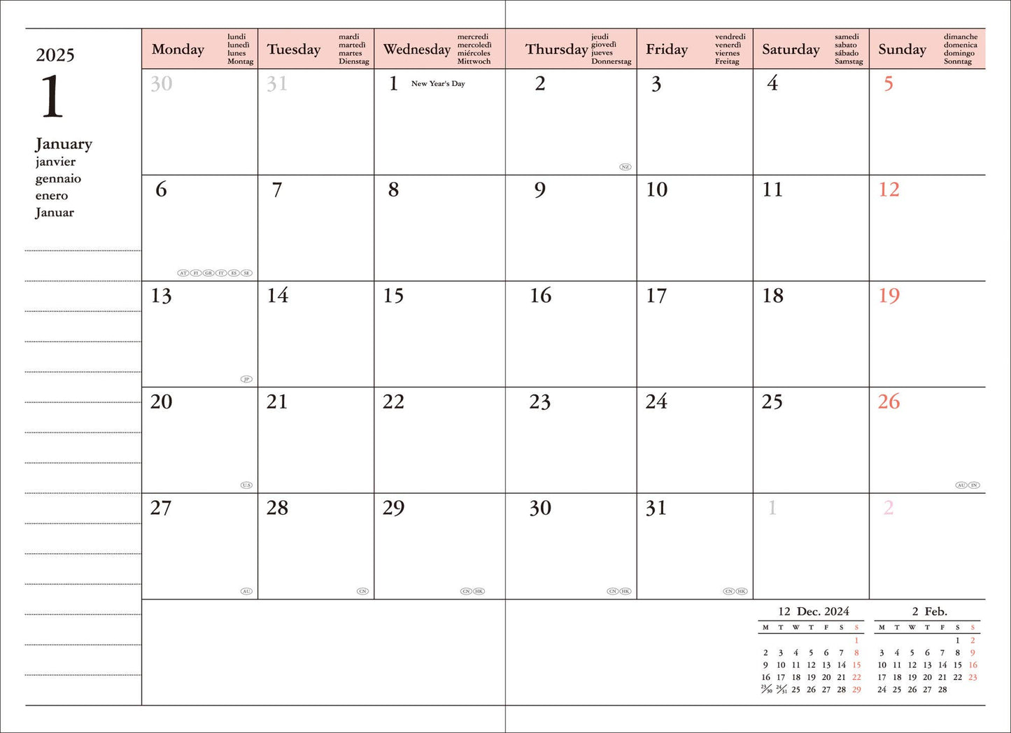 Weekly Vertical Planner 2026-16months A6 Storage.it: Silver
