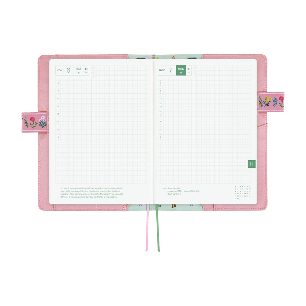 Hobonichi A5 Cover: Yumi Kitagishi: White Cat Village