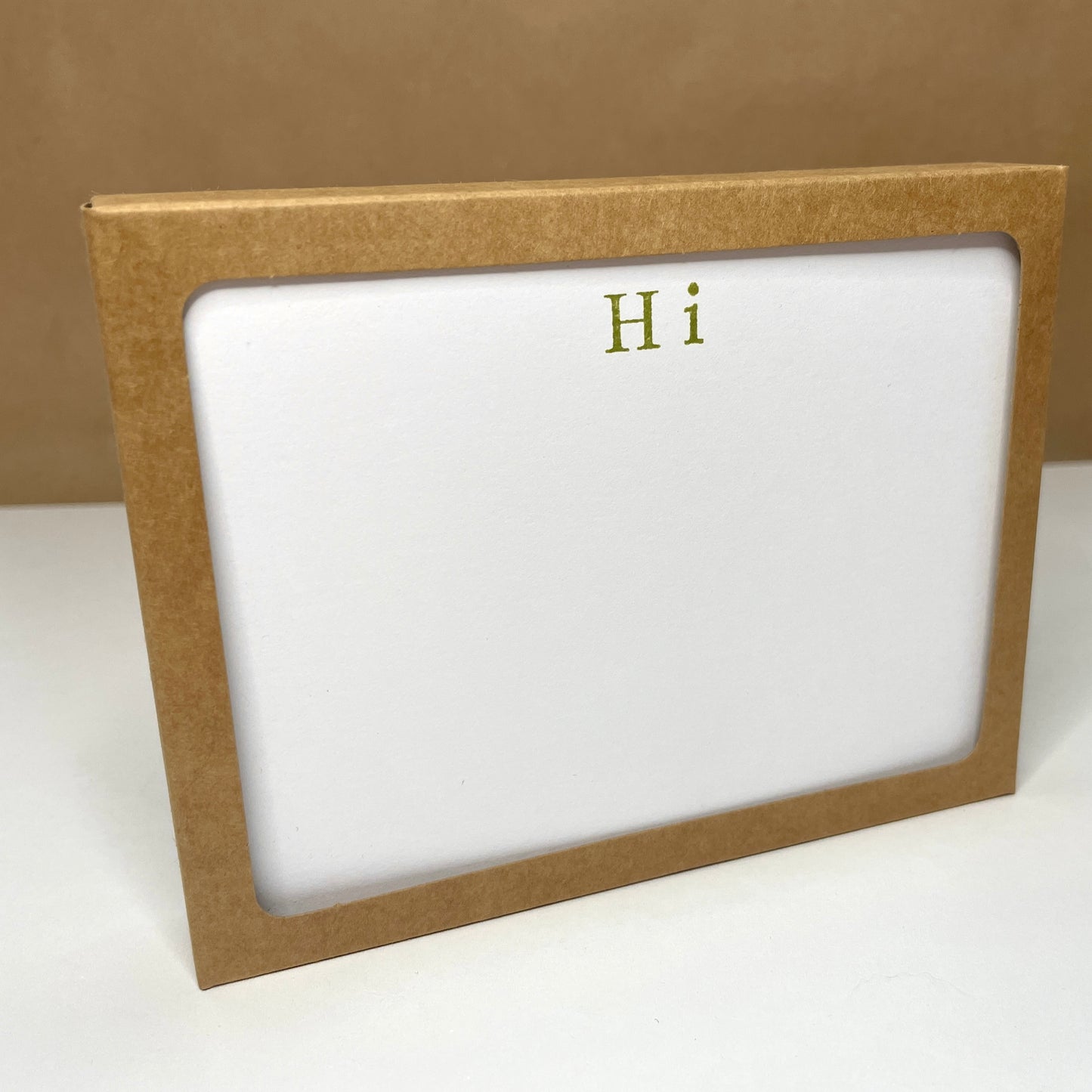 Hi - Set of 10 Flat Notecards