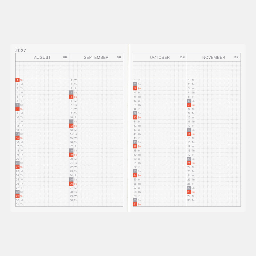 2027 Hobonichi Techo 2027 A6 Original