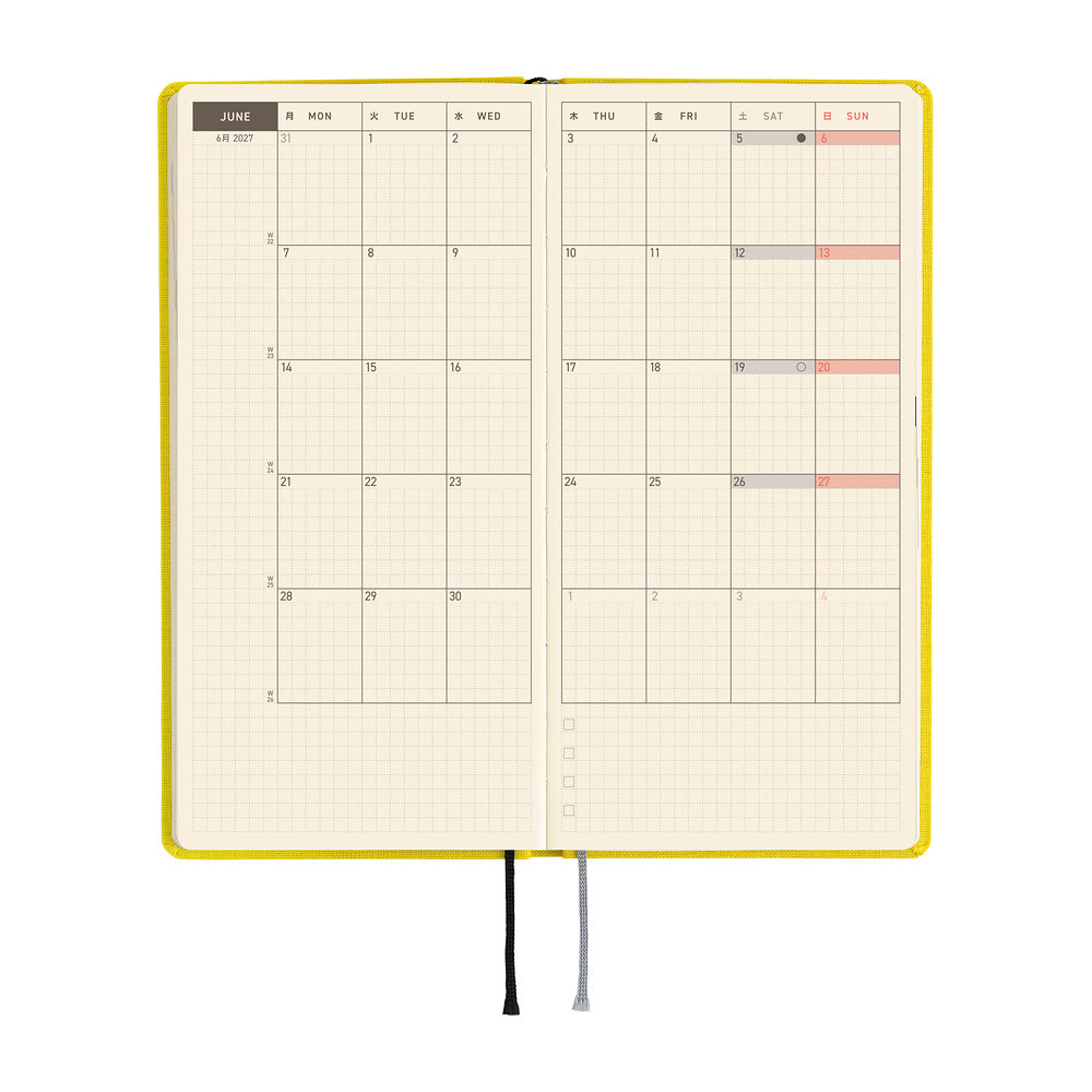 2027 Hobonichi Weeks: Canaria Yellow