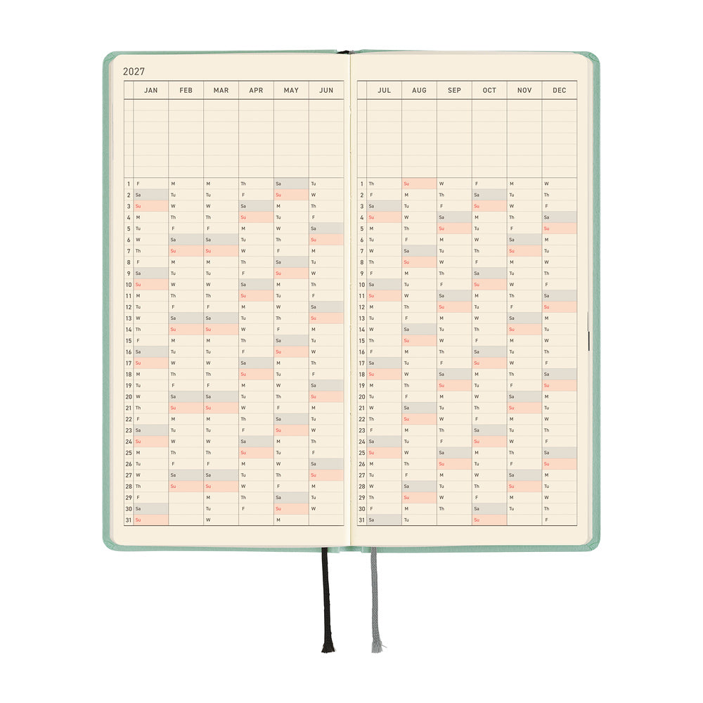 2027 Hobonichi Weeks: Paper Series Frosty Jade