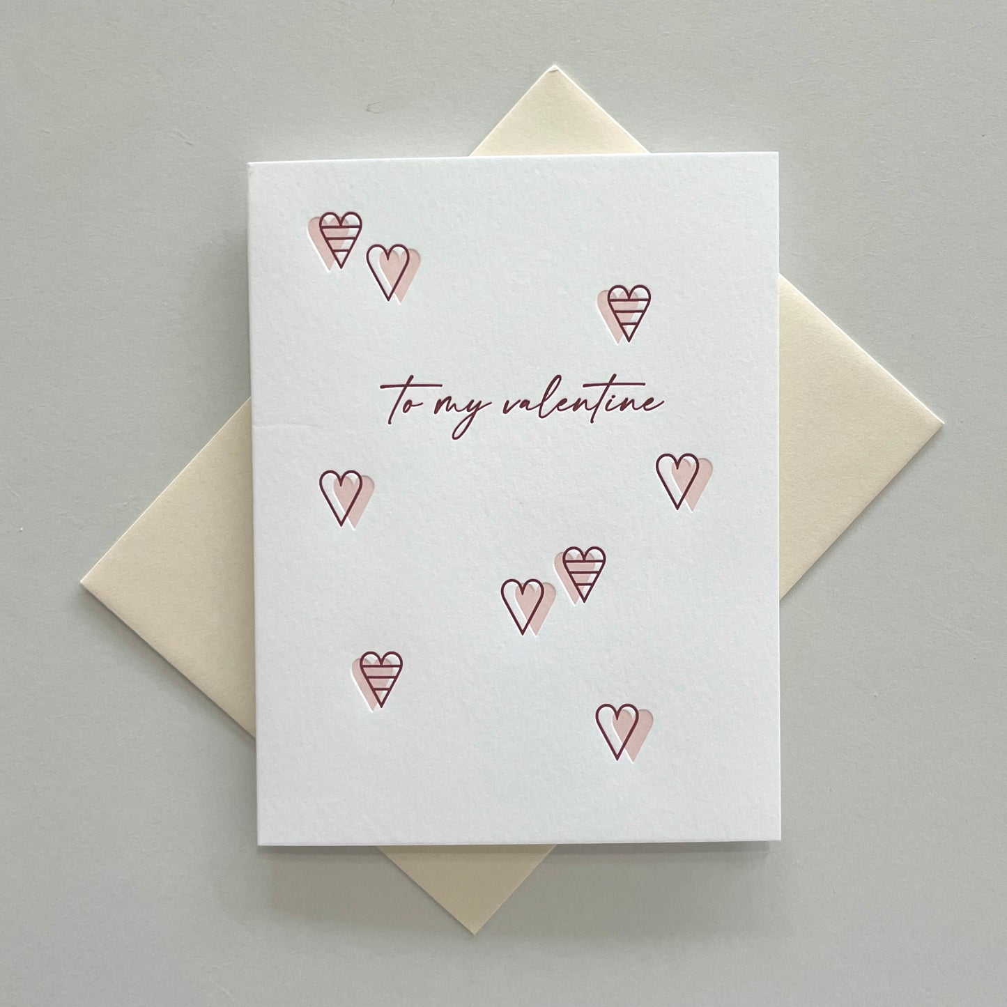 To My Valentine Modern Hearts Valentine's Day Card