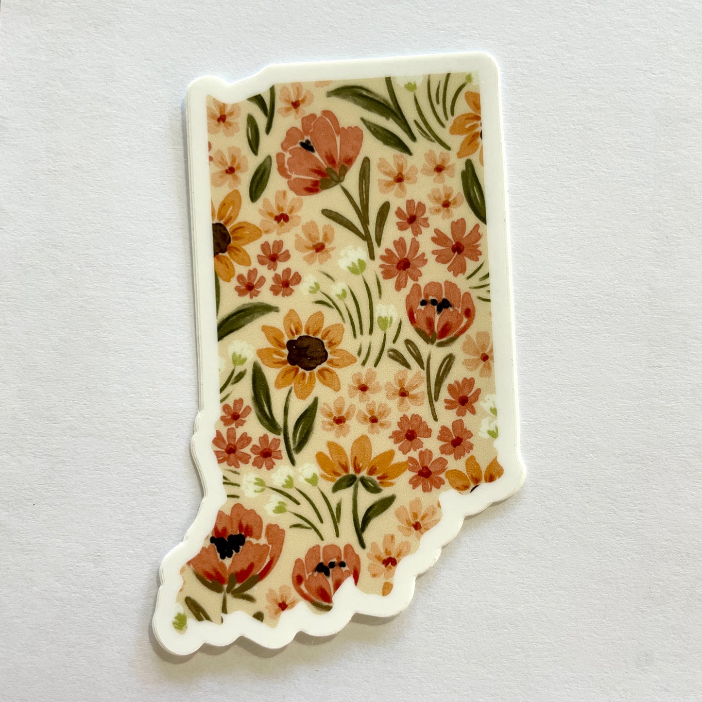 Indiana Light Floral Sticker