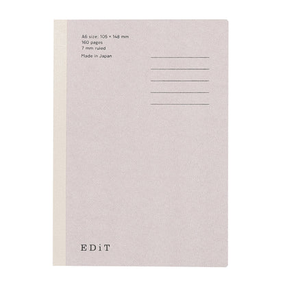 EDiT A6 Lightweight Notebook - 3 Layout (Grid, Ruled, Blank): 5 mm Grid