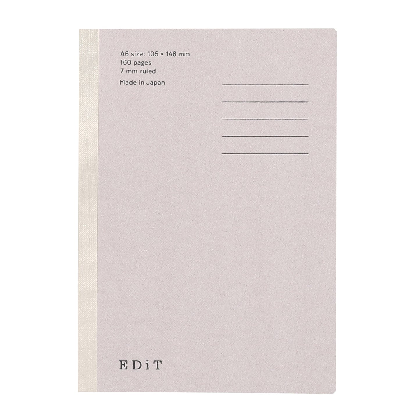 EDiT A6 Lightweight Notebook - 3 Layout (Grid, Ruled, Blank): 7 mm Ruled