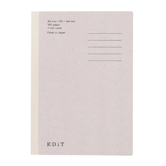 EDiT A6 Lightweight Notebook - 3 Layout (Grid, Ruled, Blank): 7 mm Ruled