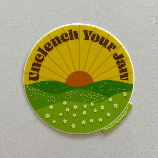 Unclench Your Jaw Vinyl Sticker