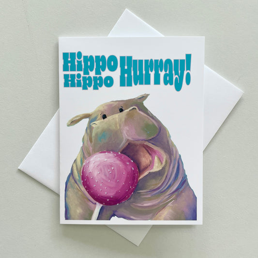 Hippo Hippo Hurray Greeting Card