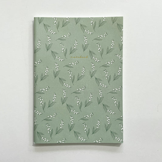 A5 Softcover Grid Notebook | Lily Of The Valley