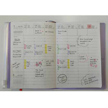Weekly Vertical Planner 2026-16months A6 Storage.it: Silver