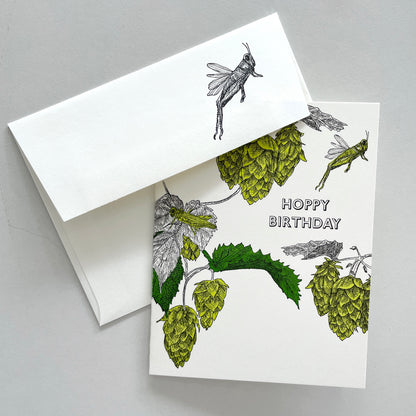 Hoppy Birthday Letterpress Greeting Card