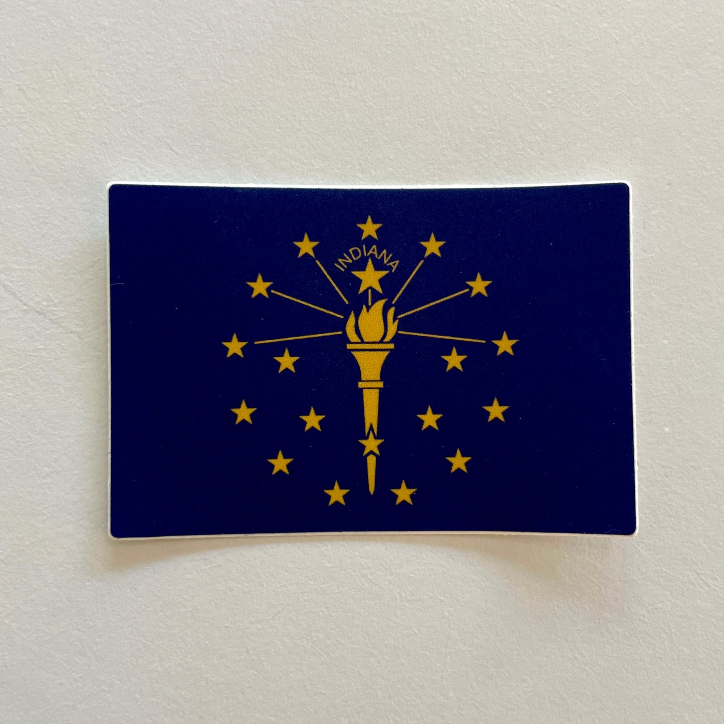 Indiana State Flag Vinyl Sticker