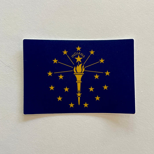 Indiana State Flag Vinyl Sticker