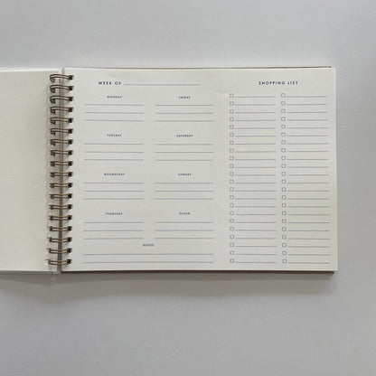 Yellow Drawn Grid Meal Planner